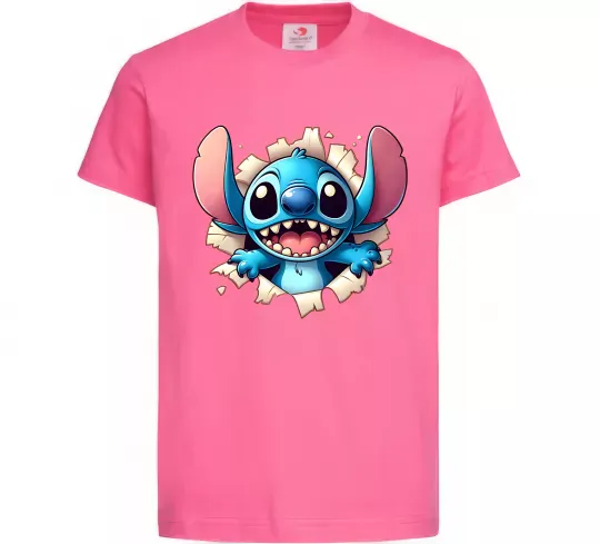 Дитяча футболка Стіч Яскраво-рожевий фото