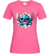 Женская футболка Стіч Ярко-розовый фото