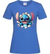 Женская футболка Стіч Ярко-синий фото