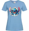 Женская футболка Стіч Голубой фото