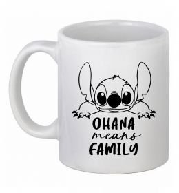 Чашка керамическая Ohana means family