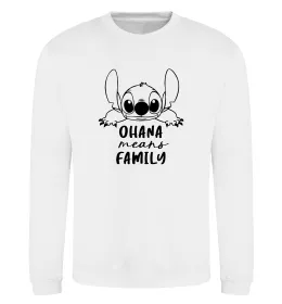 Світшот Ohana means family Білий фото