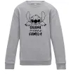 Детский Свитшот Ohana means family Серый меланж фото
