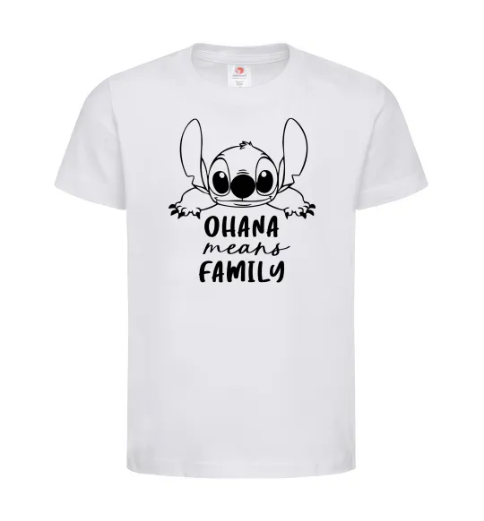 Детская футболка Ohana means family Белый фото