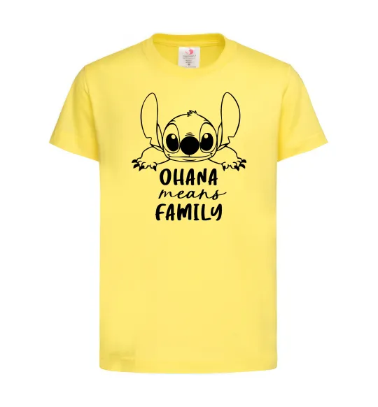 Детская футболка Ohana means family Лимонный фото