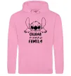 Мужская толстовка (худи) Ohana means family Розовый фото