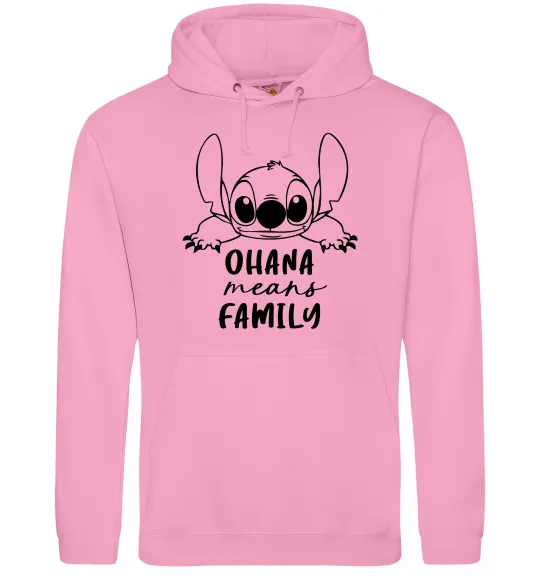 Женская толстовка (худи) Ohana means family Розовый фото