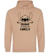 Женская толстовка (худи) Ohana means family Песочный фото