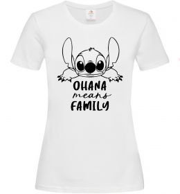Женская футболка Ohana means family
