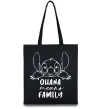 Эко-сумка Ohana means family Черный фото