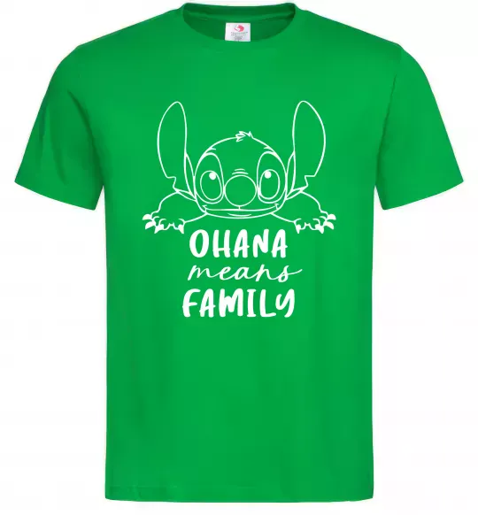 Чоловіча футболка Ohana means family Зелений фото