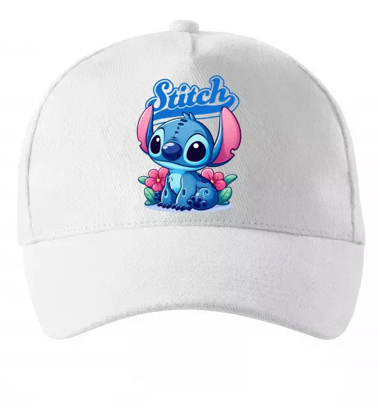 Кепка Stitch з квітами Белый фото