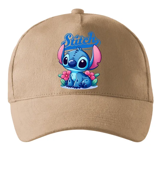 Кепка Stitch з квітами Песочный фото