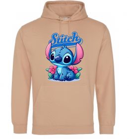 Чоловіча толстовка (худі) Stitch з квітами