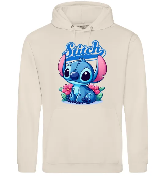 Мужская толстовка (худи) Stitch з квітами Таш фото