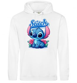 Женская толстовка (худи) Stitch з квітами