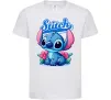 Детская футболка Stitch з квітами Белый Детская футболка Stitch з квітами Белый фото