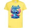 Детская футболка Stitch з квітами Лимонный Детская футболка Stitch з квітами Лимонный фото