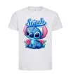 Детская футболка Stitch з квітами Белый фото