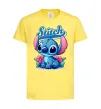 Детская футболка Stitch з квітами Лимонный фото