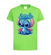 Детская футболка Stitch з квітами Лаймовый фото