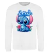 Свитшот Stitch з квітами Белый фото