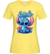 Жіноча футболка Stitch з квітами Лимонний фото