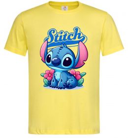 Мужская футболка Stitch з квітами