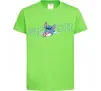 Детская футболка Стіч ловить хвилю Лаймовый фото