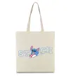 Еко-сумка Стіч ловить хвилю Бежевий фото