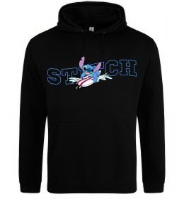 Мужская толстовка (худи) Стіч ловить хвилю