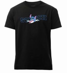 Чоловіча преміум футболка Стіч ловить хвилю