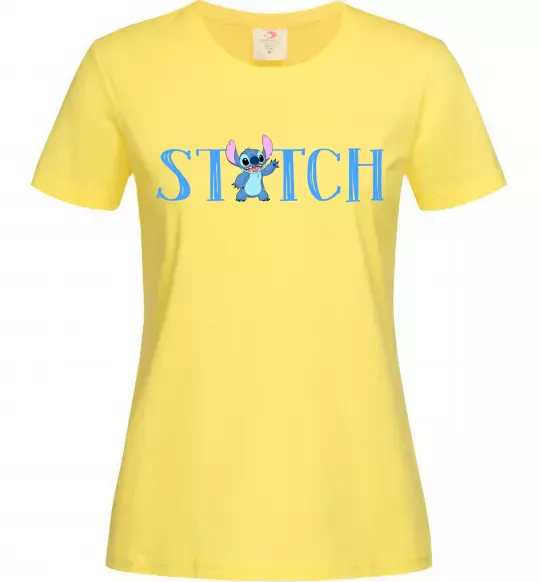 Женская футболка Stitch напис Лимонный фото