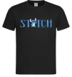 Мужская футболка Stitch напис Черный фото