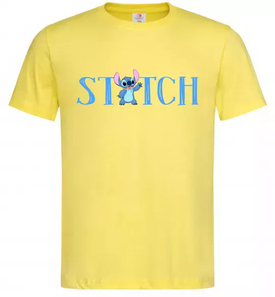 Мужская футболка Stitch напис Лимонный фото