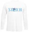Лонгслів Stitch напис Білий фото