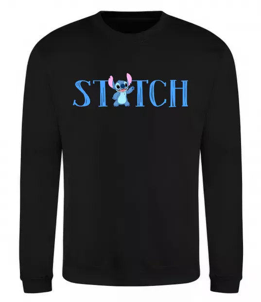 Світшот Stitch напис Чорний фото