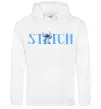 Женская толстовка (худи) Stitch напис Белый фото
