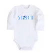Дитячий бодік Stitch напис Білий фото