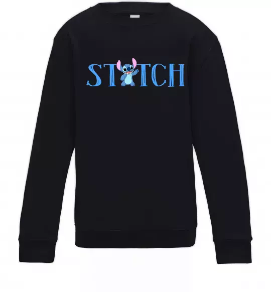 Детский Свитшот Stitch напис Черный фото