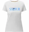 Жіноча преміум футболка Stitch напис Білий фото