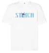 Футболка Оверсайз Stitch напис Белый фото