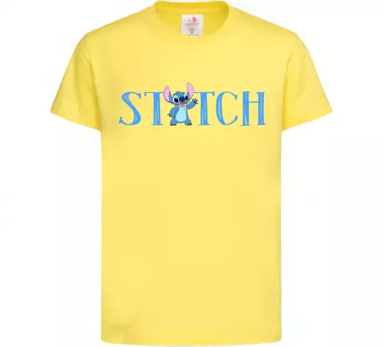 Детская футболка Stitch напис Лимонный фото