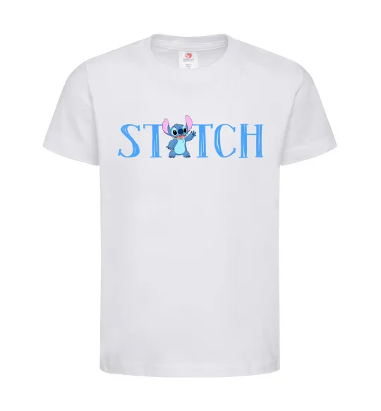 Детская футболка Stitch напис Белый фото