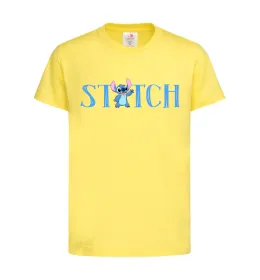 Детская футболка Stitch напис Лимонный фото