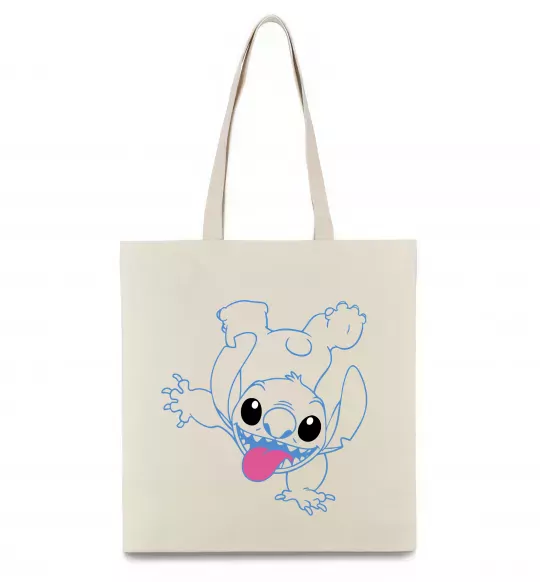 Еко-сумка Stitch happy Бежевий фото
