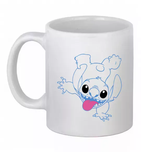 Чашка керамическая Stitch happy Белый фото