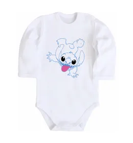 Дитячий бодік Stitch happy Білий фото