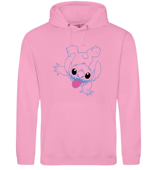 Мужская толстовка (худи) Stitch happy Розовый фото