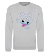 Свитшот Stitch happy Серый меланж фото